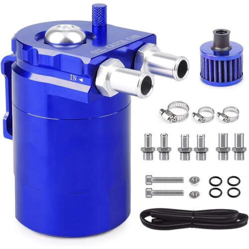 TTLIFE Ölabscheider für Autos, 300 ml Aluminium, universeller Ölabscheider mit Luftfilter