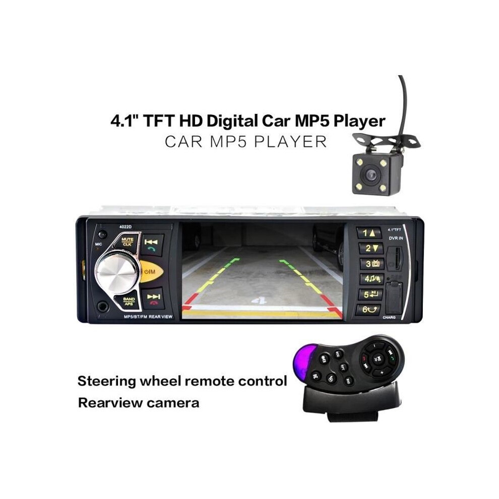 12V 4.1" Hd Tft Bluetooth Car Stereo Auto Radio Mp4 Mp5 Player Car Radio With Backup Camera Remote Control Fm/Sd/Aux 9301941321089