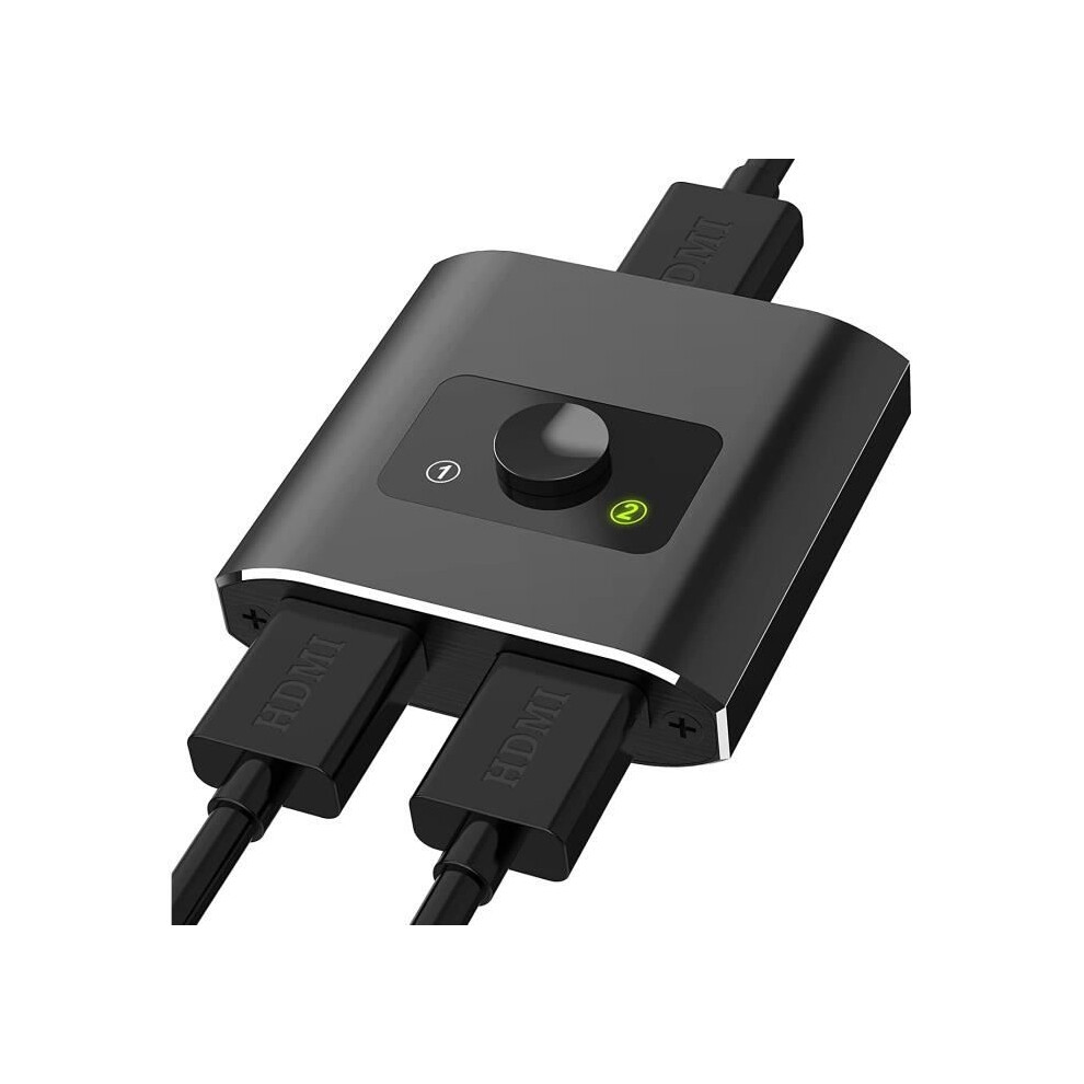 Hdmi Switch, Bidirectional Hdmi Switch 1 Input 2 Outputs Or 2 Inputs To 1 Output Hdmi Splitter, Supports 4K 3D 1080P, Xbox, Ps4 9301941318027