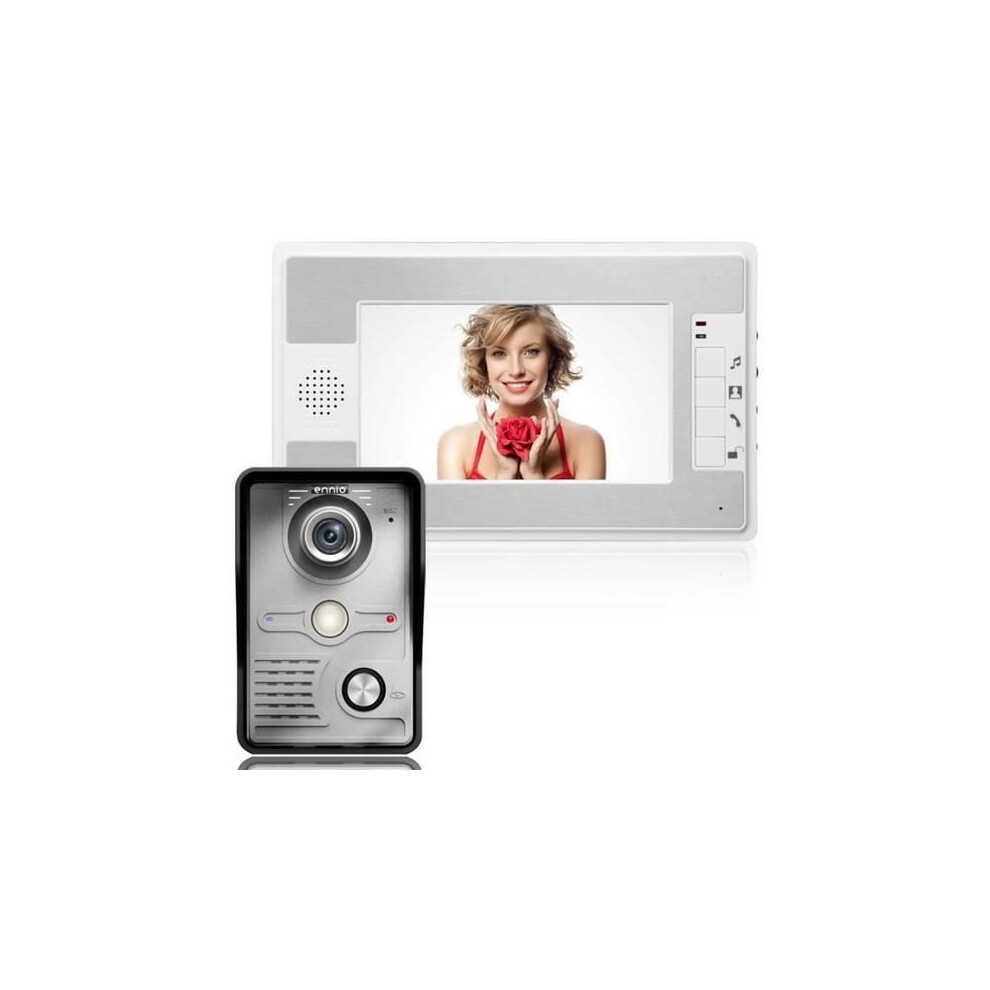 Exbon 7" Tft Lcd 1 + 1 Video Doorbell Intercom With 1 Camera + 1 Ir Night Vision Monitor For Home 9301941322475