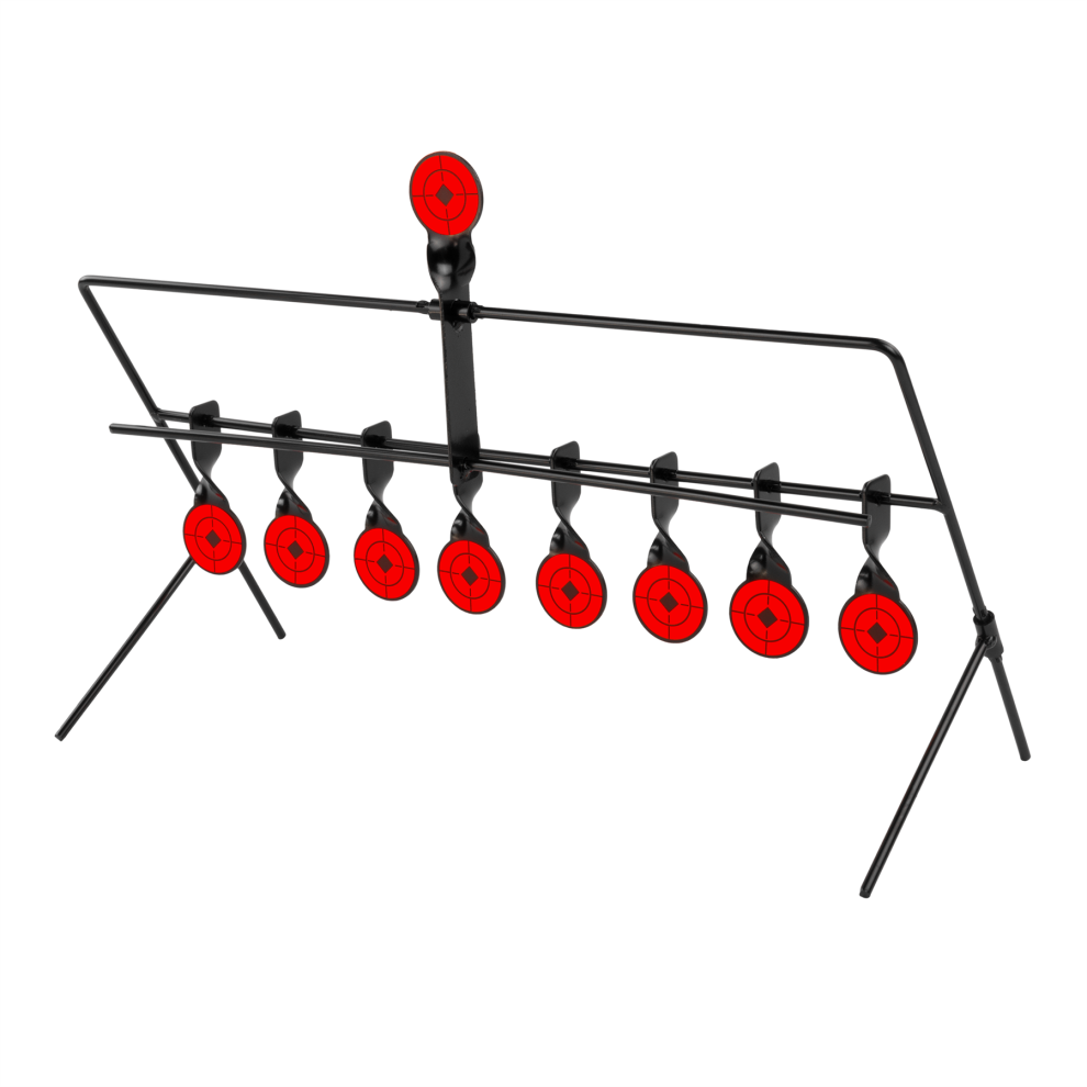 Kct Shooting Practice Spinning Metal 9 Targets Self Resetting Air Gun Rifle Set