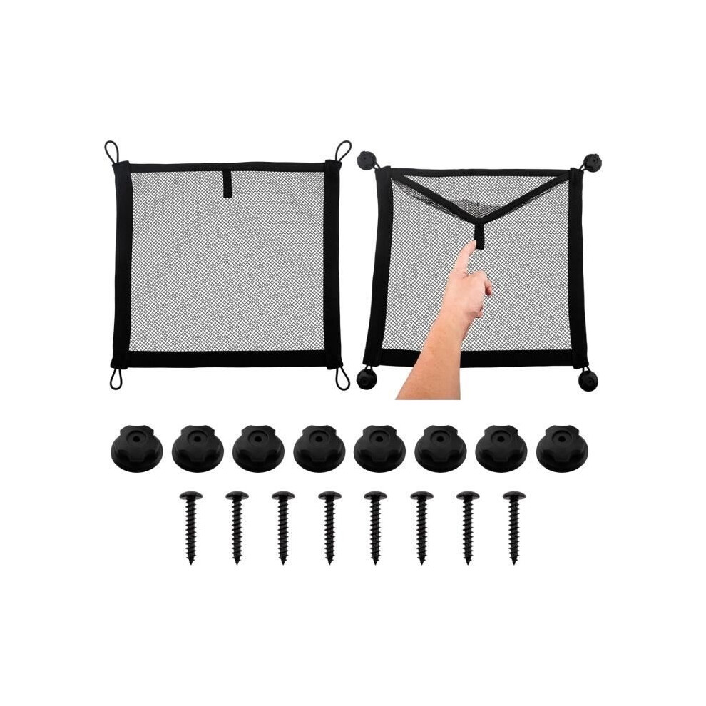 2-Piece Car Storage Net For Campervans, Car Storage Pockets, Interior Accessories For Motorhomes And Boats 9301941326411