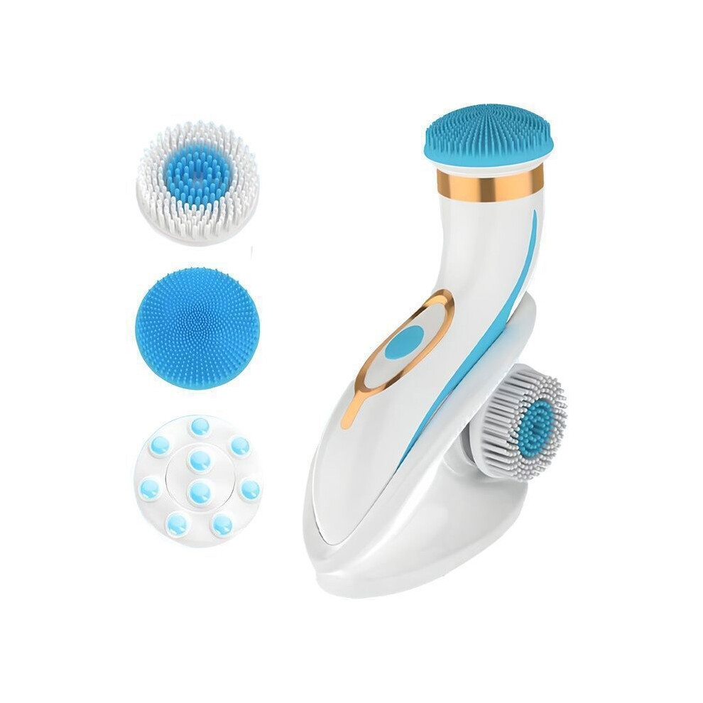 Aihontai 3-In-1 Electric Facial Cleansing Brush, Rechargeable Rotating Facial Brush, Ipx6 Waterproof, 2 Speeds, 3