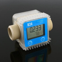 ARAMOX Turbinen-Durchflussmesser K24 LCD Digital Turbine Dieselkraftstoff-Durchflussmesser, weit verbreitet für Wasser