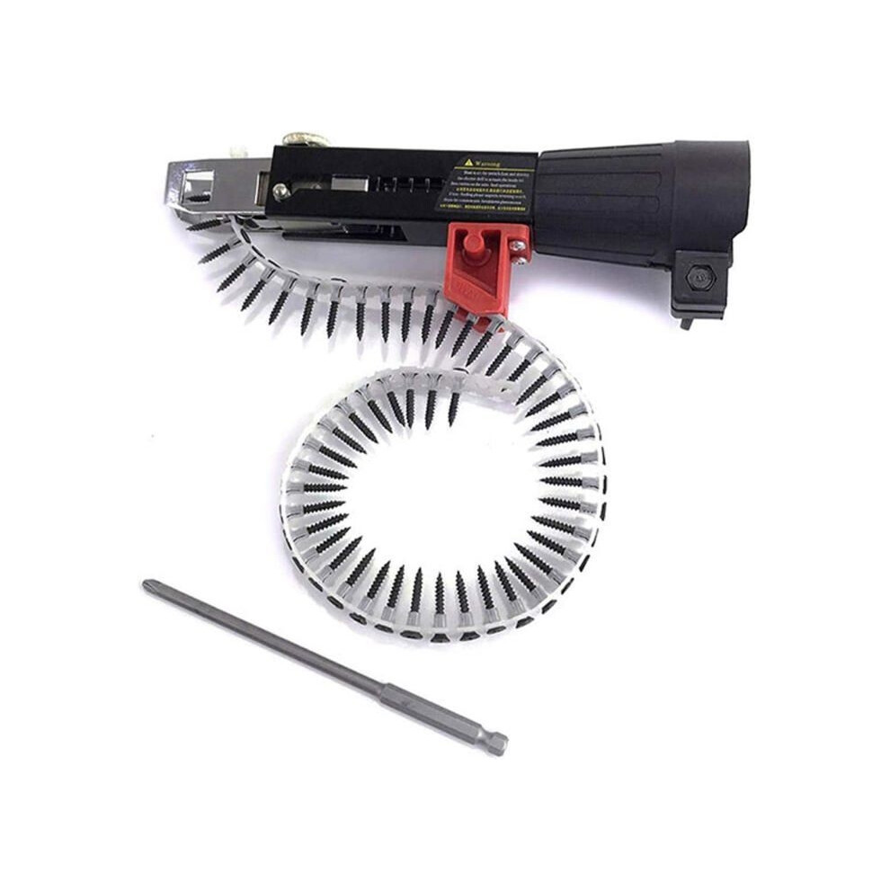 Automatic Screw Spike Chain Nail Gun Adapter Auto Feed Screw Gun For Electric Drill Woodworking Tool 9301941328866