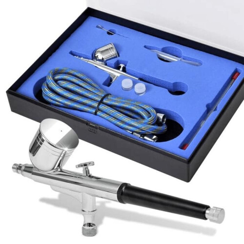 vidaXL Airbrush-Set mit 0,2 / 0,3 / 0,5 mm Düsen