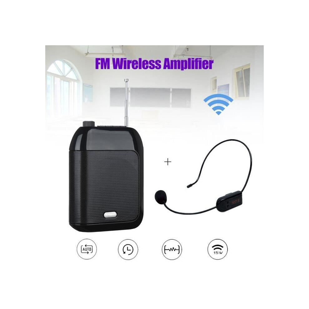 T9 15W Portable Voice Amplifier Speaker + Wireless Fm Microphone For Teachers 9301941336953