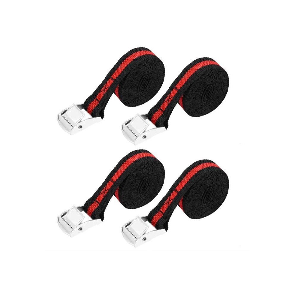 Lar 4Pcs 8Ft Car Truck Tie Down Loading Strap Luggage Tie Down Ratchet Belt Buckle 9301941338025