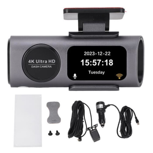 Vvikizy Dash Cam 4K 1080P Rear Dual Camera Wide Angle Night Vision Loop Recording Gravity Sensor