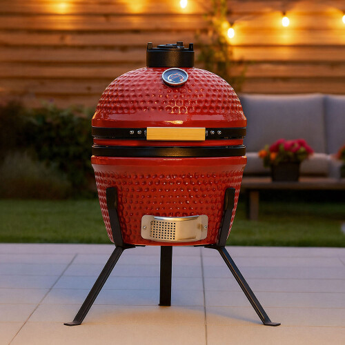 NEO Neo Cinnibar Kamado 13" Ceramic Mini BBQ Grill