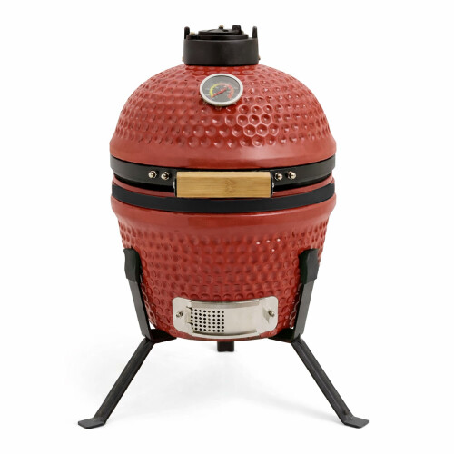 NEO Neo Cinnibar Kamado 13" Ceramic Mini BBQ Grill 2