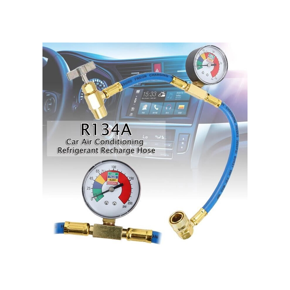 Vicica R134a Car Air Conditioning Refrigerant Recharge, Gas Gauge For Measuring Hose 9301941333303