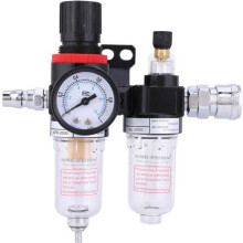 Tbest Luftkompressorfilter Öl-Wasser-Abscheider G1/4 mit Schnellanschluss AFC2000 + Luftversorgungseinheit