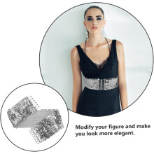Paillettengürtel für Damen, elastischer Taillenriemen, Glitzergürtel für Hosen und Röcke, modische Schnalle