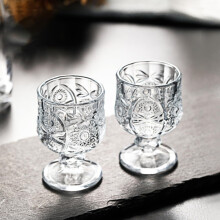 Lot de 2 verres distributeurs de vin, verres à liqueur en verre de haute qualité, style rétro européen, pratiques et faciles à nettoyer.