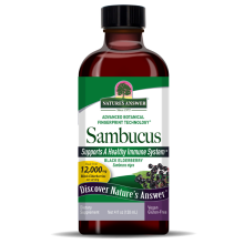 Nature's Answer, Sambucus, Sort Blåbær, Alkoholfri, 2,500 mg, 4 fl oz (120 ml)