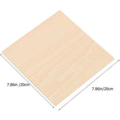 10 τεμάχια φύλλα ξύλου Basswood Λεπτές ξύλινες σανίδες 150x150x2mm Ακατέργαστες φέτες ξύλου 1
