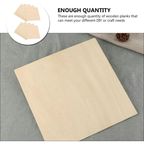 10 τεμάχια φύλλα ξύλου Basswood Λεπτές ξύλινες σανίδες 150x150x2mm Ακατέργαστες φέτες ξύλου 2