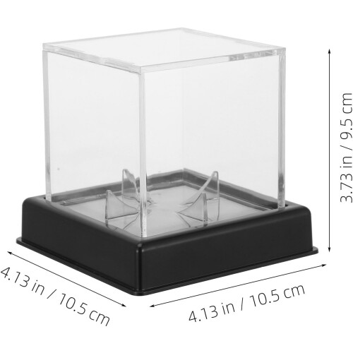 Acrylic Baseball Display Case with Black Base, Dustproof Holder for Baseballs 1