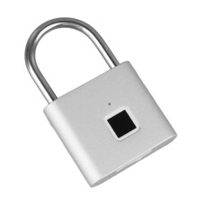 Fingerabdruck-Vorhängeschloss – VVIKIZY – Silber – Wasserdicht – Schnelles Entsperren – Biometrisches Schloss