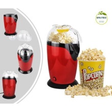 Elektrische Popcornmaschine, Popcornmaschine für Zuhause, Rot, Abmessungen: 30,5 x 17 x 16,3 cm