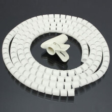Weißer 2 m langer, Ø 15 mm Spiral-Kabelmanagementschlauch zur Kabelorganisation