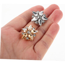 2 stuks stervormige strass knoopcovers van zinklegering, decoratieve manchetknopversieringen