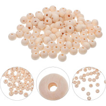 250pcs 8mm Unfinished Wood Beads with 2.5mm Holes – Round Wooden Spacer Balls