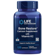 Life Extension, Restaurarea Oaselor, Supliment de Calciu cu Vitamina K2, 120 Capsule
