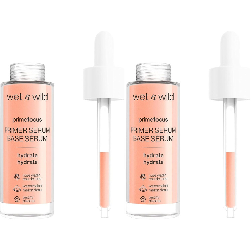 Wet N Wild Prime Focus Primer Serum For Face, Hydrating For Dry Skin, Makeup Primer Serum (Pack Of 2) - Orange