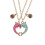 2-teiliges Set Delfinherz-Halsketten Gold 1