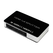1x4 HDMI-Splitter Verteiler UHD 4K/60Hz 3D HDMI2.0 HDCP2.2 18Gbit/s