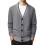 (Gray, L) Herren Winter Strickjacke - Weihnachtsgeschenk 10