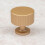 28mm Brushed Brass Reeded Round Cabinet Knob 3