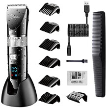 HATTEKER Professional Hair Clipper Cordless Mens Hair Trimmer Beard Rechargeable