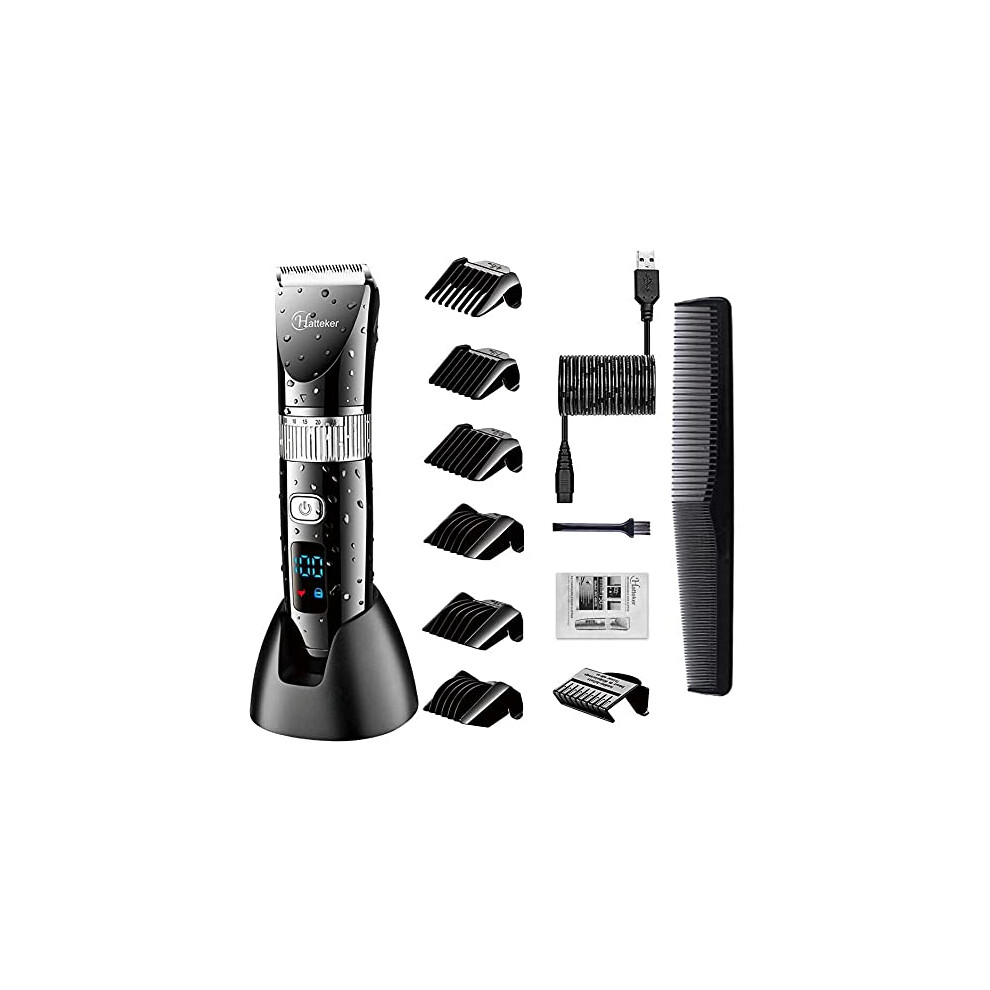 Hatteker Professional Hair Clipper Cordless Mens Hair Trimmer Beard Rechargeable