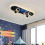 Plafonnier LED pour enfants en forme de skateboard, modèle A, à intensité variable avec télécommande, plafonnier 1