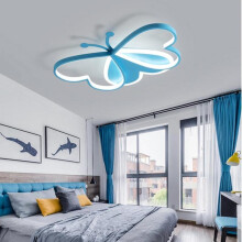 Plafonnier suspendu 3D LED papillon dessin animé pour chambre d'enfant