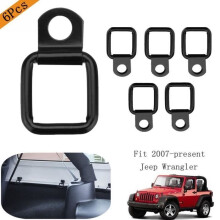 NEU 6 Stück schwarze D-Ringe D-Taschen Gepäckträger für Jeep