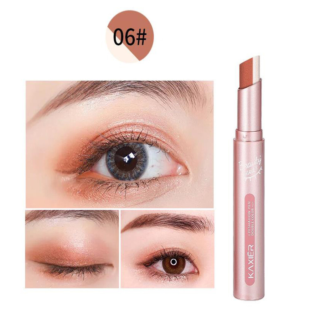 (muticolor) Two-tone Gradient Glitter Eyeshadow Stick Makeup Eye Shadow Stick