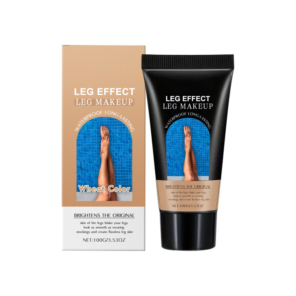 (B) Legs Tanning Foundations Cream Conceals Blemishes Waterproof Long-Lasting Brightens Tone Foundations Cream 100g