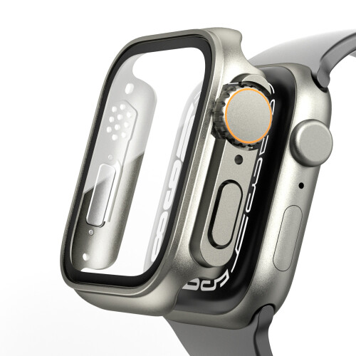 Smart watch case with screen protector Apple Watch Ultra / 8 / 7 Silver 41 mm