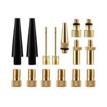 Fahrradreifenventiladapter Fahrradpumpenadapter 15-teilig Gold