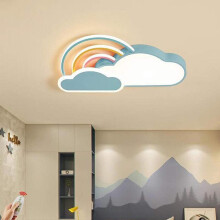 Plafonnier LED bleu arc-en-ciel à intensité variable, idéal pour les enfants, le salon, la chambre ou le couloir.