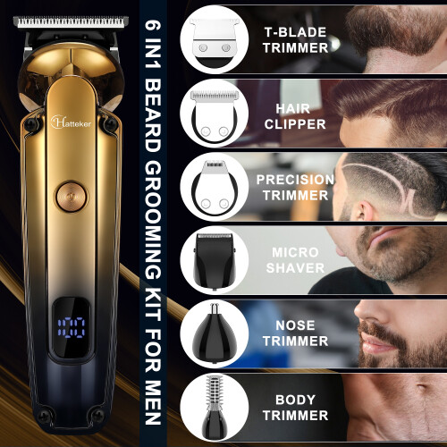 Tondeuse Cheveux et Barbe 6-en-1 Or 1