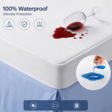 (Terry Waterproof, Single) Mattress Protector 30cm Deep-Elastic Hotel Quality Mattress Cover | Single, Double, King UK Sizes