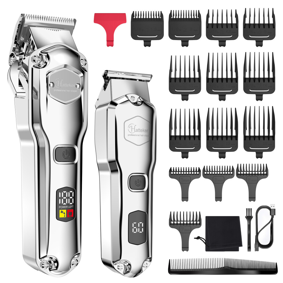 Hatteker Hair Clipper & Trimmer Set For Men Beard Trimmer Hair Cutting Kit Ipx7