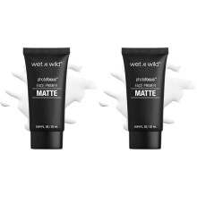 wet n wild Face Primer Photo Focus Matte Face Primer Clear, Perfect Prep & Matte Finish, Extends Makeup Wear, (Pack of 2)