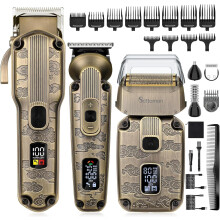 Solimpia Haarschneider Set Bartschneider Kit Professionelle Haarschneider Elektrische Folie Rasierapparat für Männer Haarschneidemaschine 3 in 1
