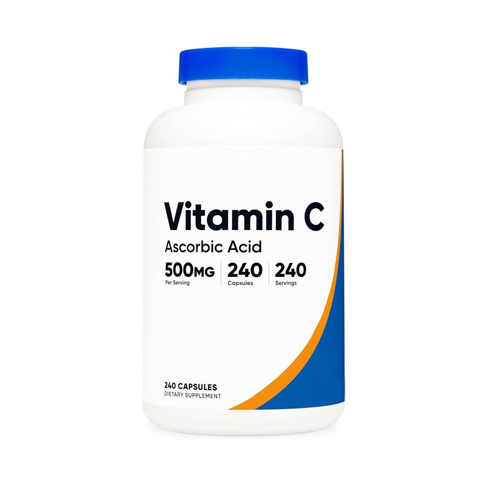 (1pc) Vitamin C 500mg, 240 Capsules,Vegetarian,Gluten Free & Non-GMO